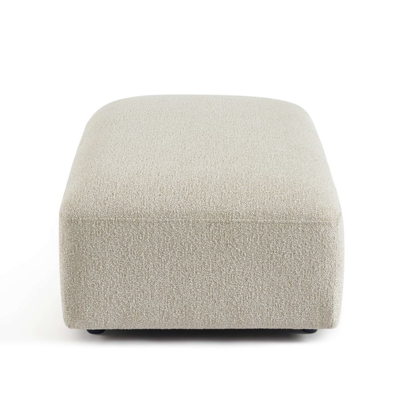 Pouf CORELA tissu beige 1 place