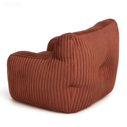 Pouf LUFFY velours côtelé terracotta