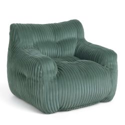 Pouf LUFFY velours côtelé vert