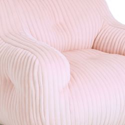 Pouf LUFFY velours côtelé rose