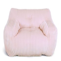 Pouf LUFFY velours côtelé rose