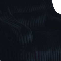 Pouf LUFFY velours côtelé noir