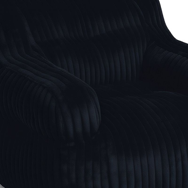 Pouf LUFFY velours côtelé noir