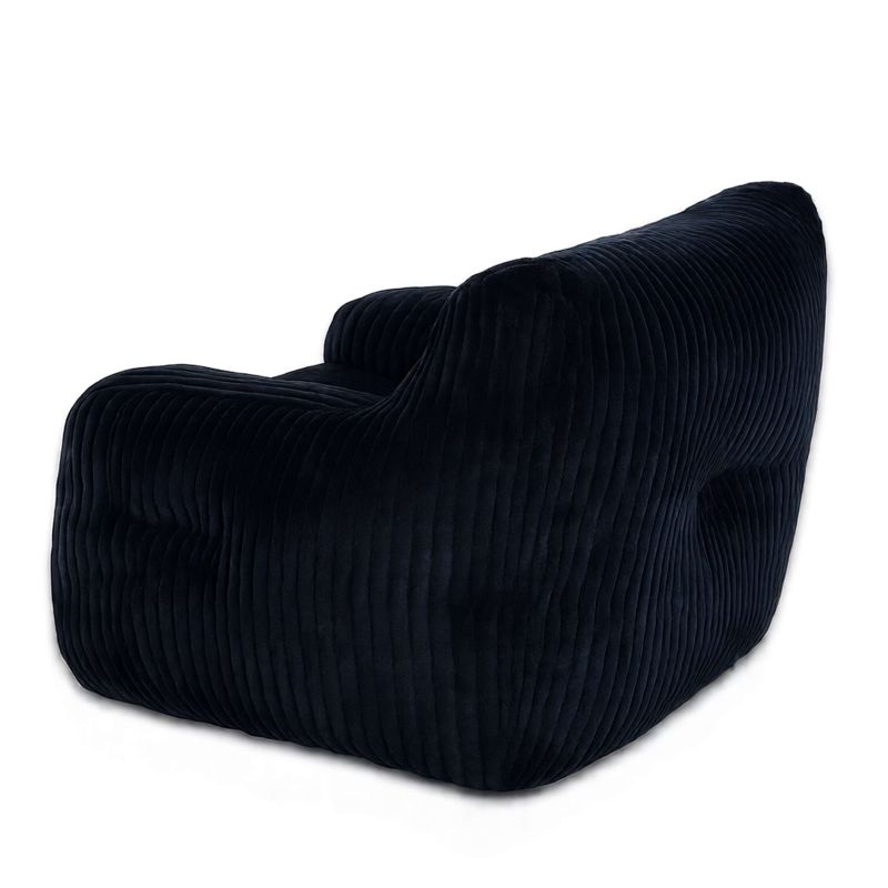 Pouf LUFFY velours côtelé noir