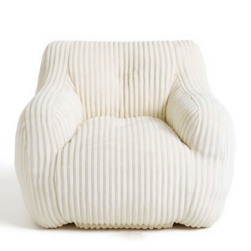 Pouf LUFFY velours côtelé beige