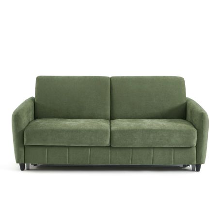 Canapé droit express ORNOA 3 places tissu vert