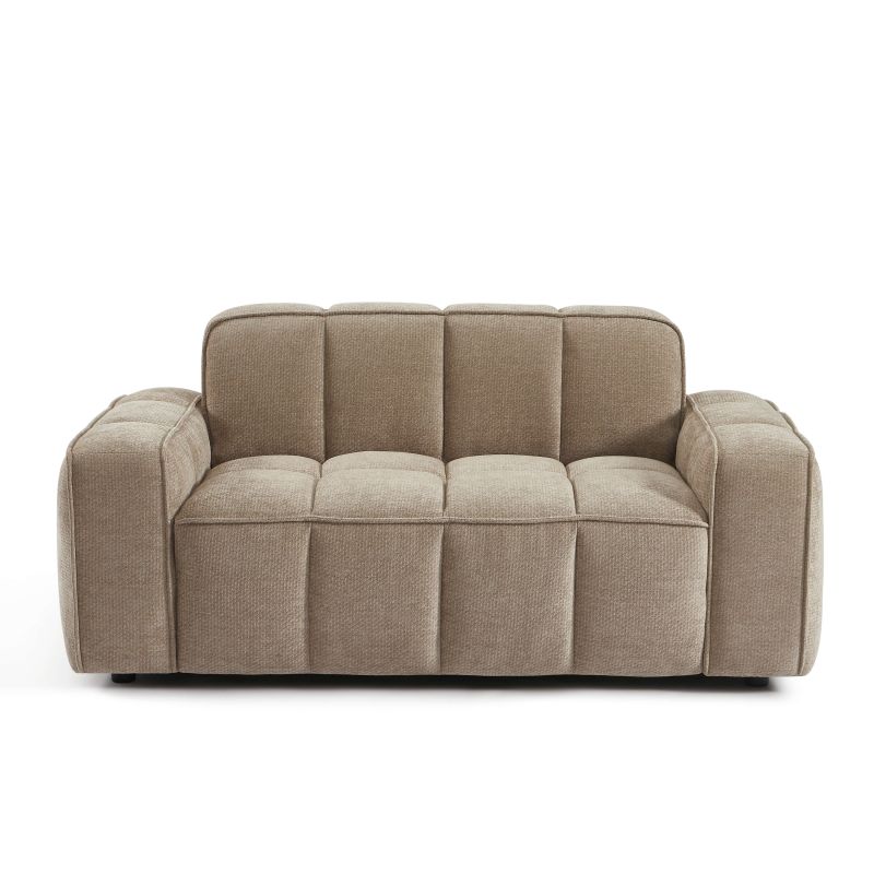 Canapé ALISTAIR 2 places tissu chenille beige