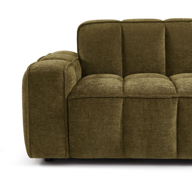 Canapé ALISTAIR 2 places tissu chenille vert