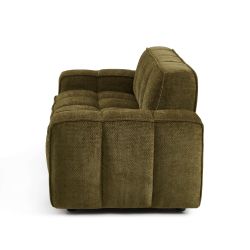 Canapé ALISTAIR 2 places tissu chenille vert