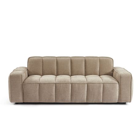 Canapé ALISTAIR 3 places tissu chenille beige