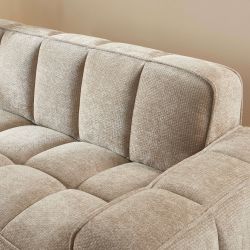 Canapé ALISTAIR 3 places tissu chenille beige