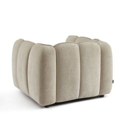 Fauteuil MATILDA 1 place tissu chenille beige