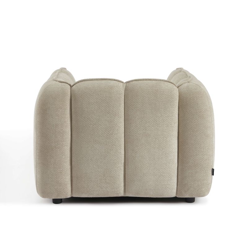 Fauteuil MATILDA 1 place tissu chenille beige