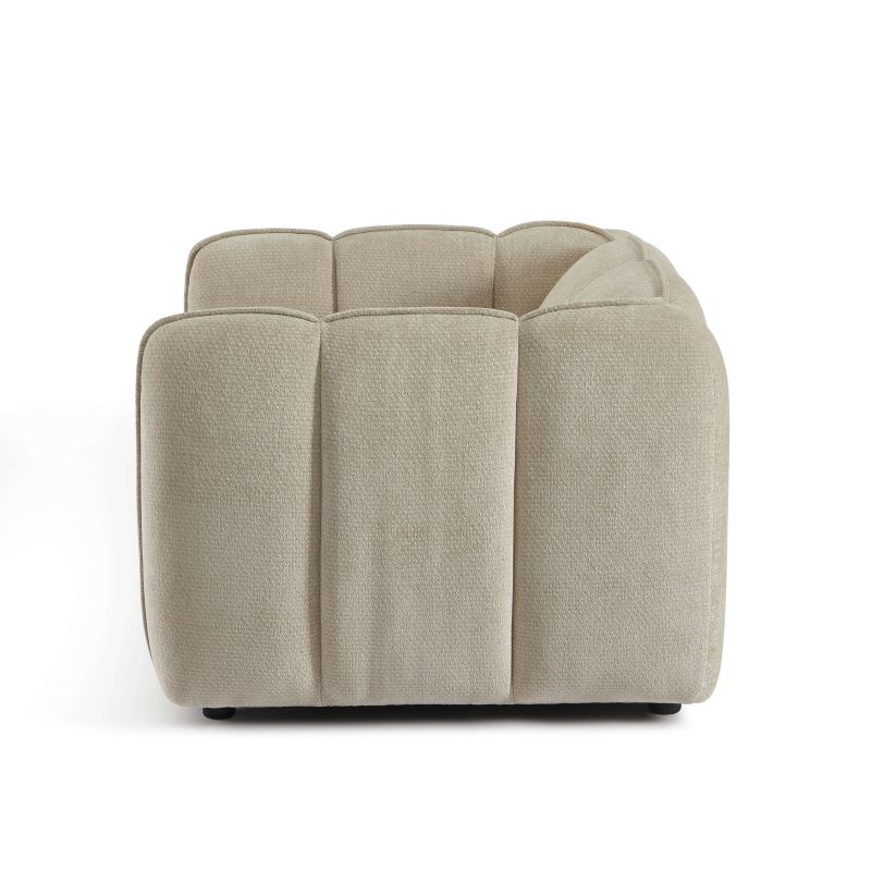 Fauteuil MATILDA 1 place tissu chenille beige