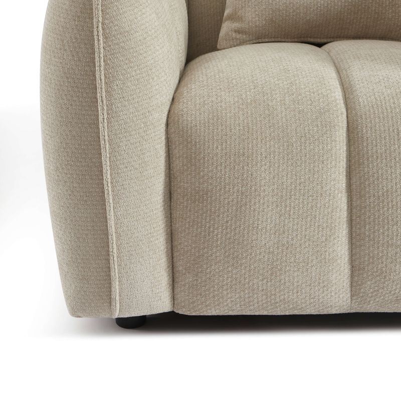 Fauteuil MATILDA 1 place tissu chenille beige
