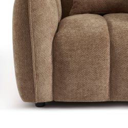 Fauteuil MATILDA 1 place tissu chenille marron