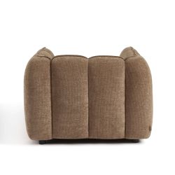 Fauteuil MATILDA 1 place tissu chenille marron
