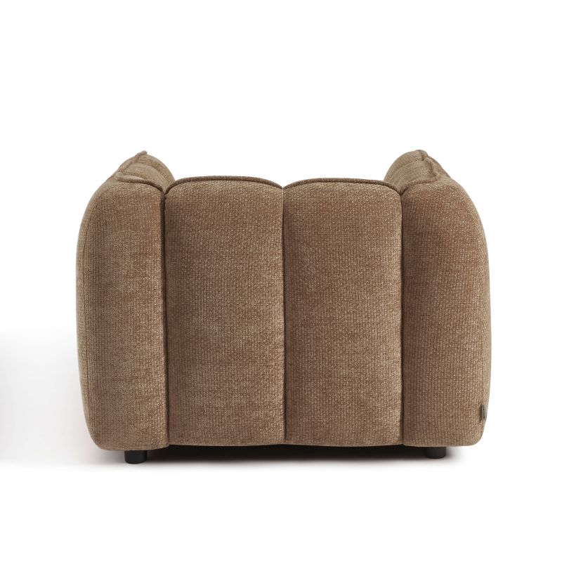 Fauteuil MATILDA 1 place tissu chenille marron