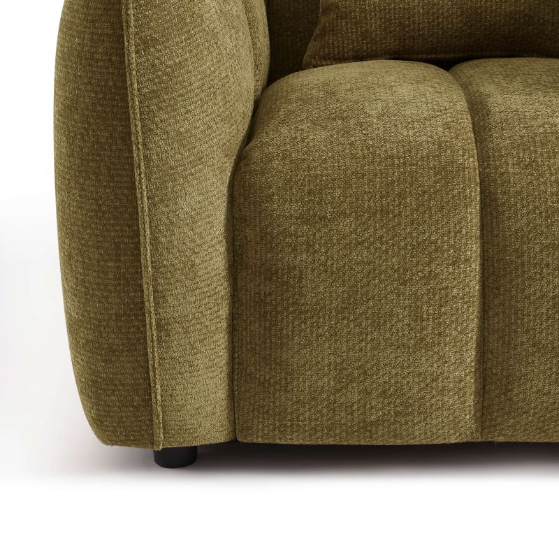 Fauteuil MATILDA 1 place tissu chenille vert