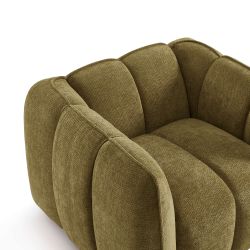 Fauteuil MATILDA 1 place tissu chenille vert