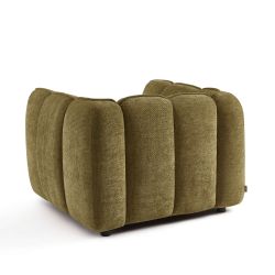 Fauteuil MATILDA 1 place tissu chenille vert