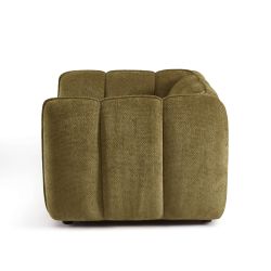 Fauteuil MATILDA 1 place tissu chenille vert