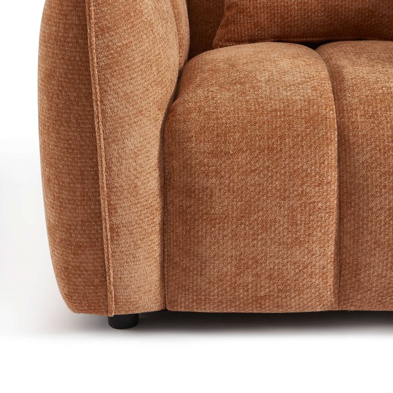 Fauteuil MATILDA 1 place tissu chenille terracotta