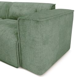 Canapé panoramique fixe NUNA 7 places chaise gauche tissu vert