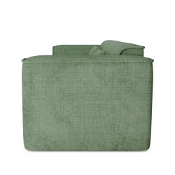 Canapé droit fixe NUNA 3 places tissu vert