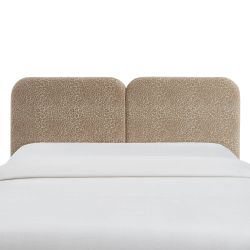 Tête de lit LOUISON tissu jacquard léopard beige 160cm