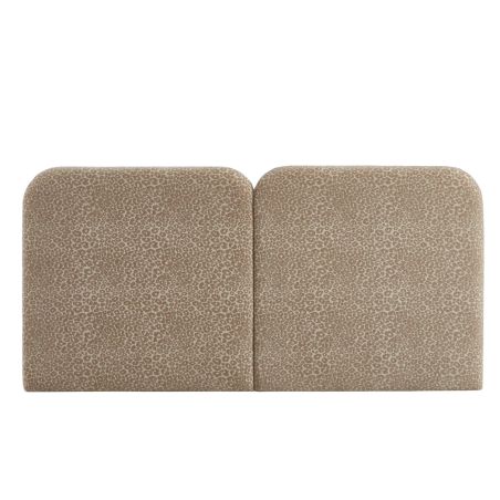 Tête de lit LOUISON tissu jacquard léopard beige 160cm