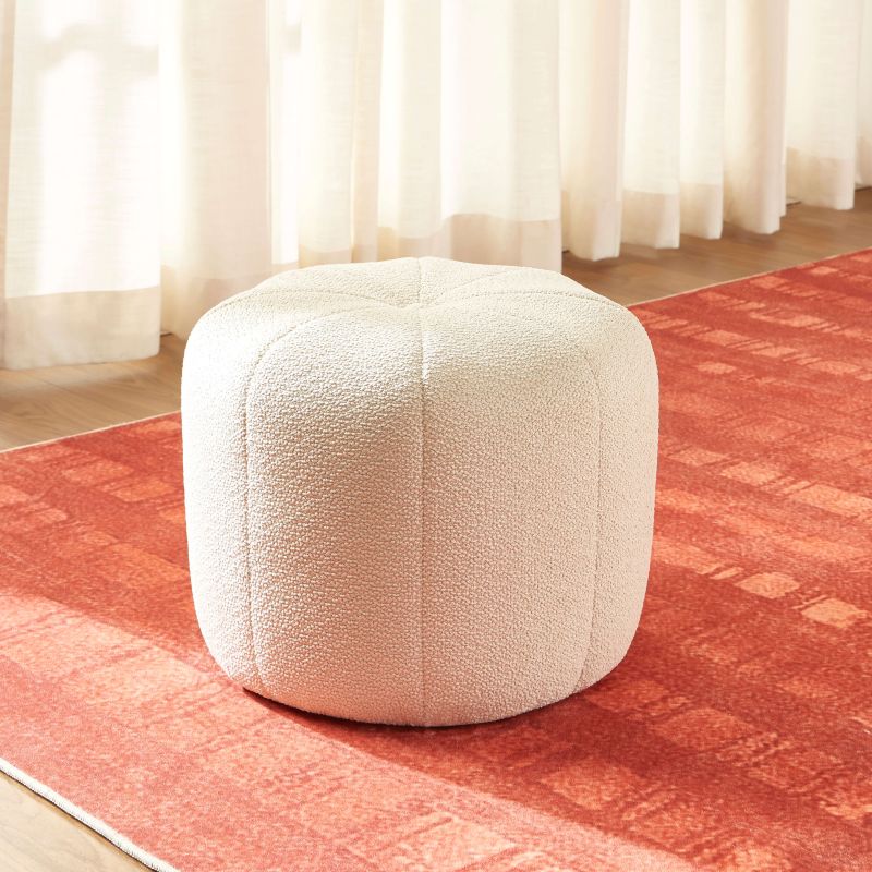 Pouf ASSA tissu beige
