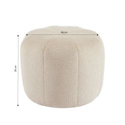 Pouf ASSA tissu beige