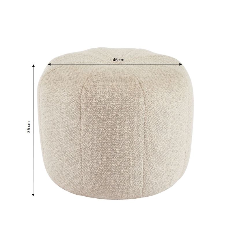 Pouf ASSA tissu beige