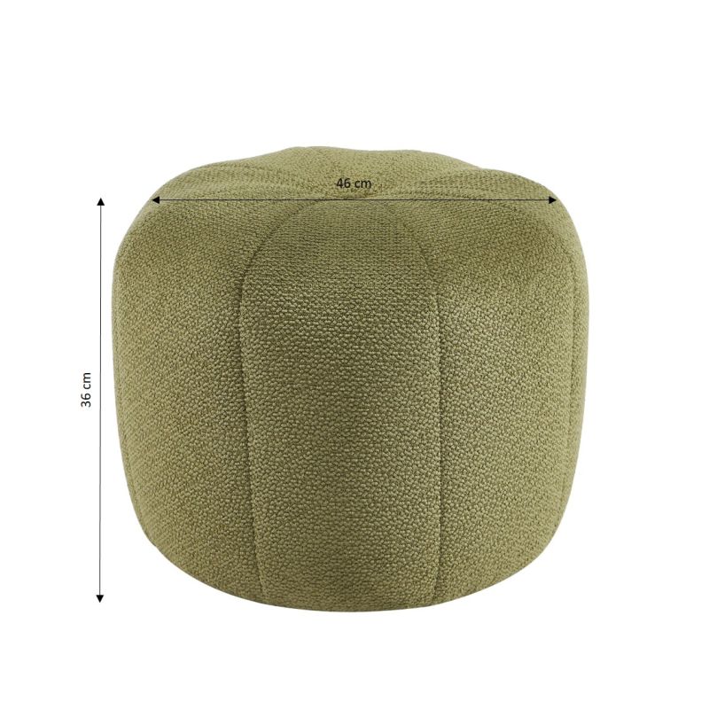 Pouf ASSA tissu kaki