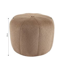 Pouf ASSA tissu marron