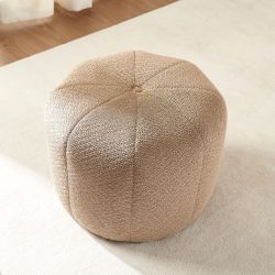 Pouf ASSA tissu marron