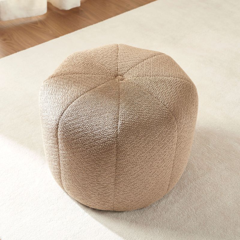 Pouf ASSA tissu marron