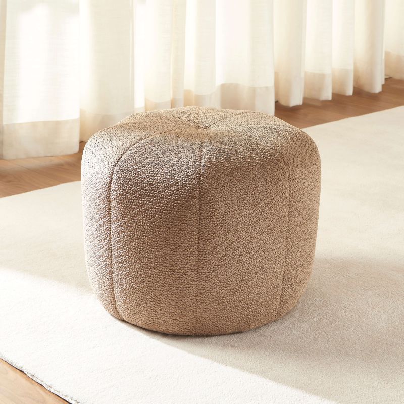 Pouf ASSA tissu marron