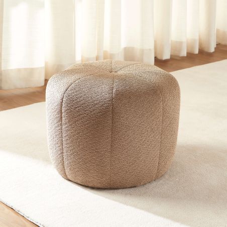 Pouf ASSA tissu marron