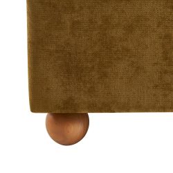 Lit coffre PILKA 140x190 tissu chenille bronze sommier inclus
