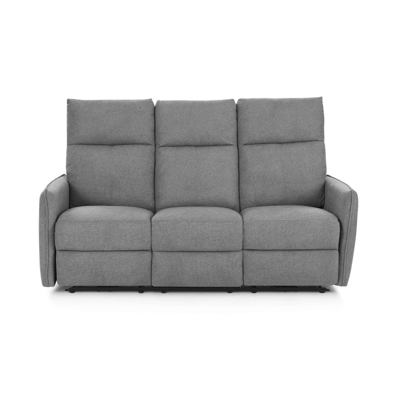 Canapé relax électrique MINOS 3 places tissu chenille gris