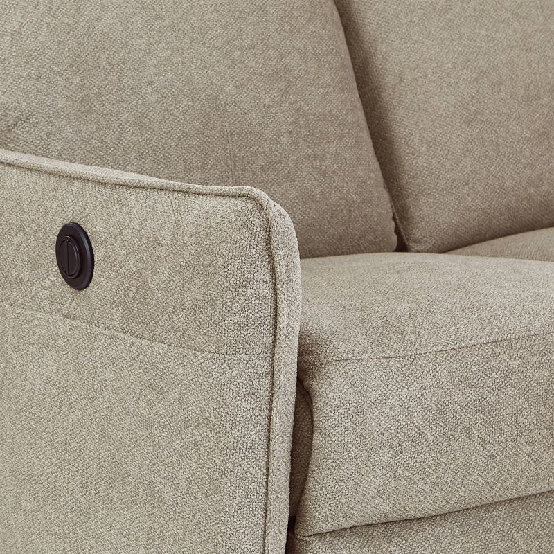 Canapé relax électrique MINOS 3 places tissu chenille beige