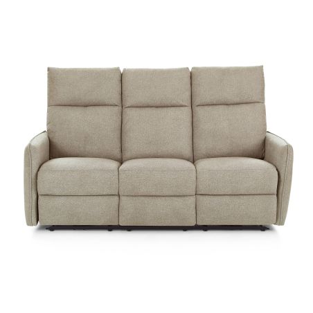 Canapé relax électrique MINOS 3 places tissu chenille beige