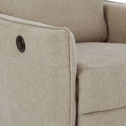 Fauteuil relax électrique MINOS 1 place tissu chenille beige
