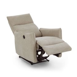 Fauteuil relax électrique MINOS 1 place tissu chenille beige