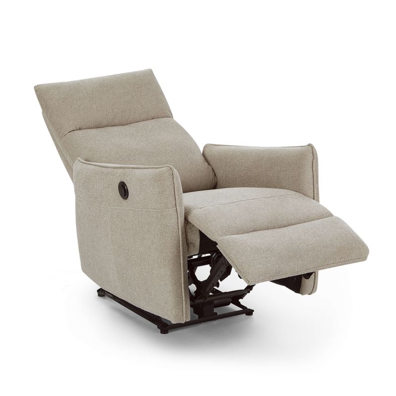 Fauteuil relax électrique MINOS 1 place tissu chenille beige
