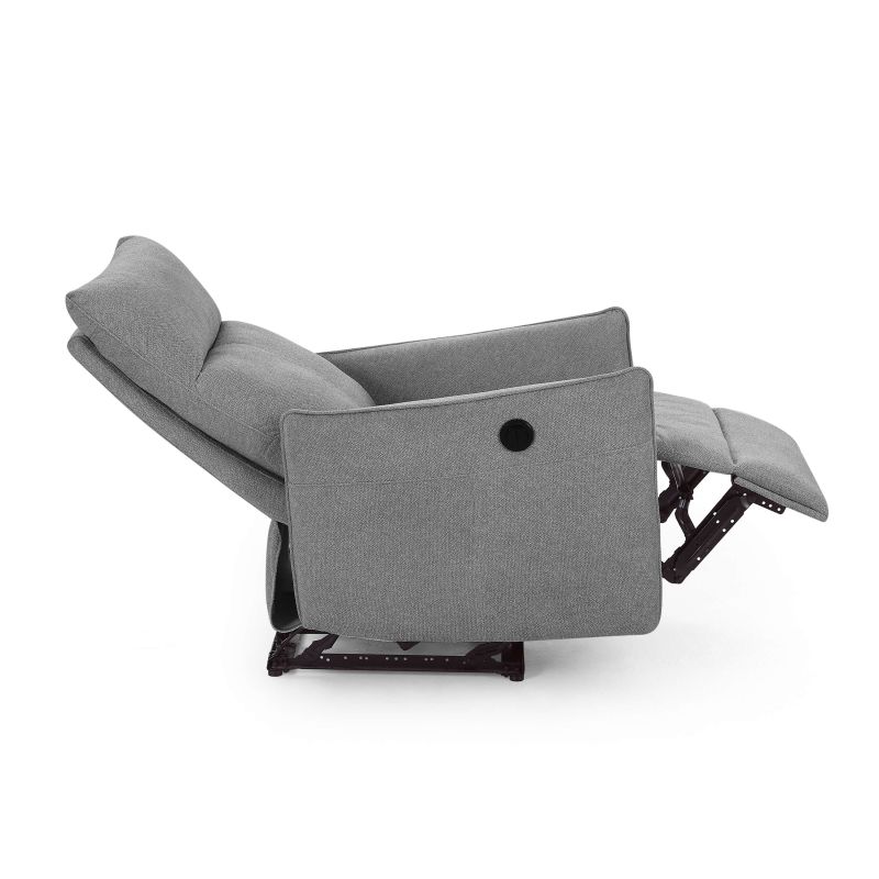 Fauteuil relax électrique MINOS 1 place tissu chenille gris