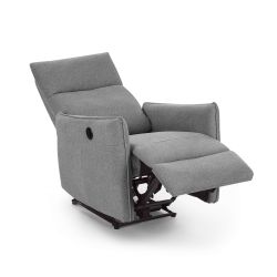 Fauteuil relax électrique MINOS 1 place tissu chenille gris