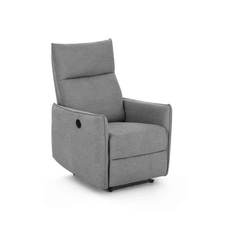 Fauteuil relax électrique MINOS 1 place tissu chenille gris